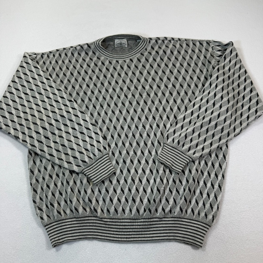 Linea Uomo‎ Sweater Mens 54/XL Wool Blend Pullover Grandpacore Oversized Y2K